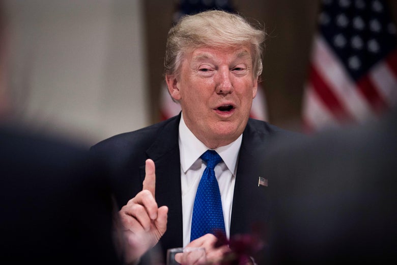 President Donald Trump speaks during dinner with European business leaders during the World Economic Forum in Davos, Switzerland, on Thursday.